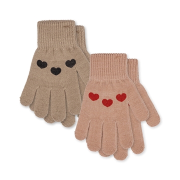 Konges Sløjd Gloves 2Pack Christmas Hearts